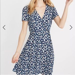 Madewell Button Wrap Dress In French Floral